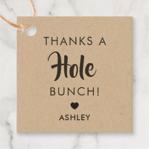 Dank einem Hole Bunch, Doughnut Holes Tag, Kraft Geschenkanhänger