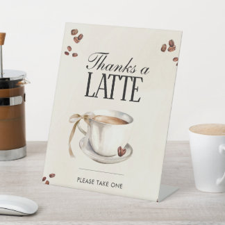 Dank einer neuen Liebe Brauen Dusche Gastgeschenk Sockelschild