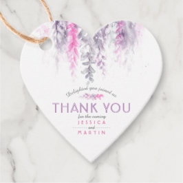 Dank floralen abstrakten Hochzeitsfeier pink indig Geschenkanhänger