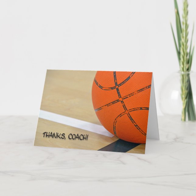 Dank für Basketball-Trainer Dankeskarte (Vorderseite)