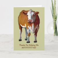 Dank für das Helfen ich sich zu bewegen: Kuh: