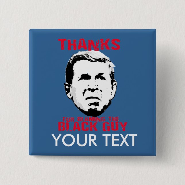 Dank für das Tadeln des schwarzen Typ Button (Vorderseite)