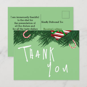 Dank für ein Restaurant  Postkarte