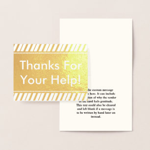 "Dank für Ihre Hilfe!" Gruß-Karte Folienkarte