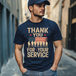 DANK FÜR IHREN DIENST Veterans Day Tribut T-Shirt