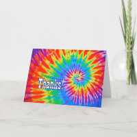 Dank-Groovy Regenbogen-Spirale-Krawatten-Karte