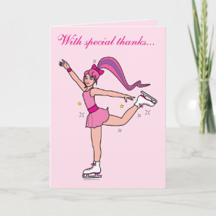 Dank Ice Skaten Coach Card Dankeskarte