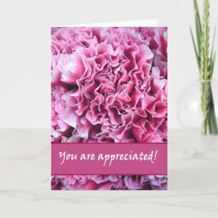 DANK IHNEN Admin Professionals Day PINK CARNATIONS Dankeskarte