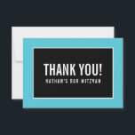DANK IHNEN BAR MITZVAH minimalistisch schwarz türk Dankeskarte<br><div class="desc">per kat massard >>> https://linktr.ee/simplysweetpaperie << Eine einfache, stilvolle Art zu sagen, danke an Ihre Gäste für die Teilnahme an Ihrer Veranstaltung. Als Vorlage können Sie ganz einfach Ihre eigenen Daten hinzufügen oder auf die Schaltfläche Anpassen klicken und Text, Schriftart, Größen etc. hinzufügen oder ändern TIPP: 1. Um Grafiken zu...</div>