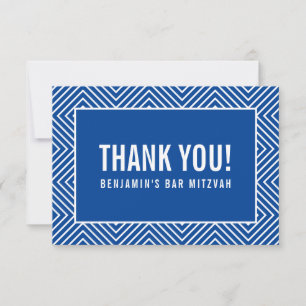 DANK IHNEN BAR MITZVAH moderne geometrische königs Dankeskarte