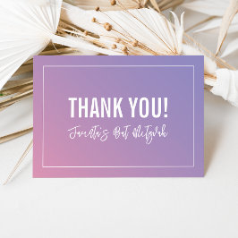 DANK IHNEN BAT MITZVAH moderne lila rosa Gradiente Dankeskarte