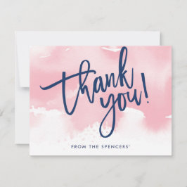 DANK IHNEN BEACHTEN, handbuchstabiert blass rosa A Einladung