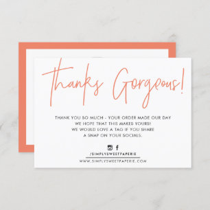 DANK IHNEN EINFÜGEN moderne Biro Business Orange Dankeskarte