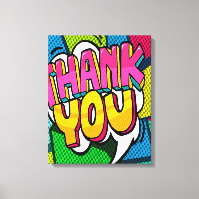 DANK IHNEN gestylte Canvas Print Leinwanddruck (Vorderseite)