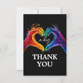 🌈 ❤️ DANK IHNEN Herz des Stolzes Hochzeit Dankeskarte