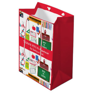 DANK IHNEN Lehrerin Lehrerauswertungsschule RED Mittlere Geschenktüte