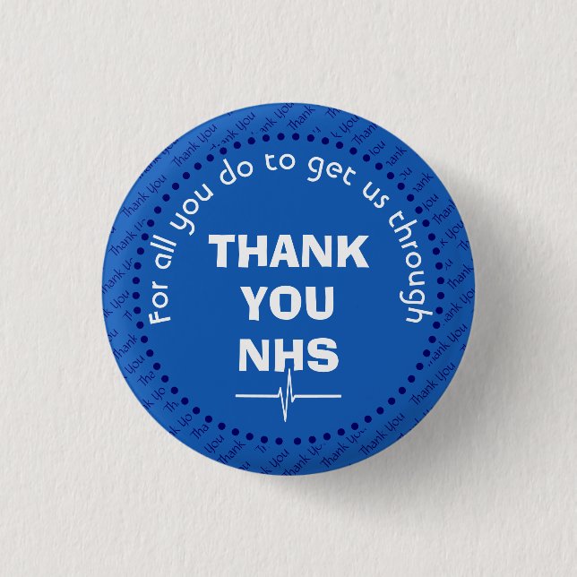 DANK IHNEN NHS individuell anpassbarer Support Button (Vorderseite)