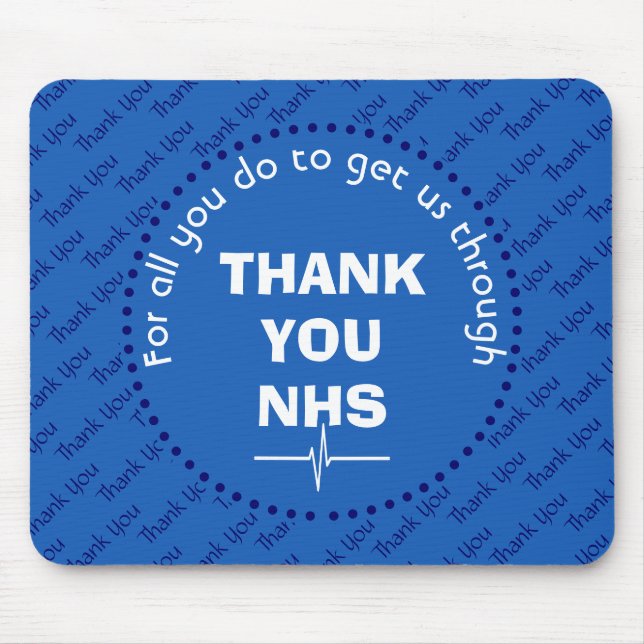 DANK IHNEN NHS individuell anpassbarer Support Mousepad (Vorne)