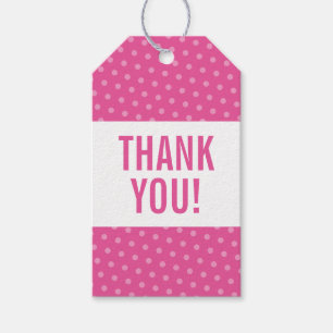 DANK IHNEN niedliche polka dot pattern pink Gift T Geschenkanhänger