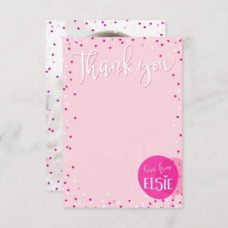 DANK IHNEN NOTWENDIG niedliche rosa Ballons konfet Einladung