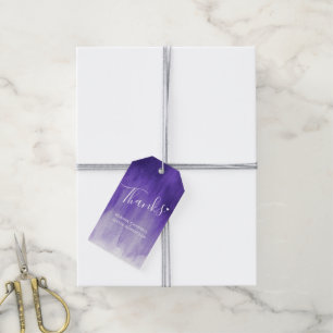 Dank lila abstrakter Hochzeitsmarken oder Geschenk Geschenkanhänger