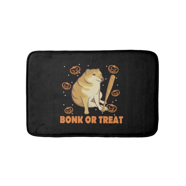 Dank Meme Cheems Halloween Hund Badematte (Vorderseite)