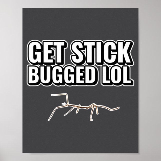 Dank Meme Get Stick Bugged Lol Lustiger Tanzkäfer  Poster (Vorne)