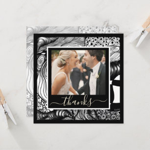 Dank Modern elegant in Schwarz und Weiß mit Foto