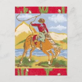 Dank Partner Western Wild West Cowboy Rodeo Postkarte