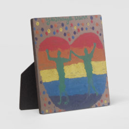 Dank Yeshaya hatten sie die Regenbogenhochzeit Fotoplatte