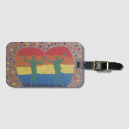 Dank Yeshaya hatten sie die Regenbogenhochzeit Gepäckanhänger