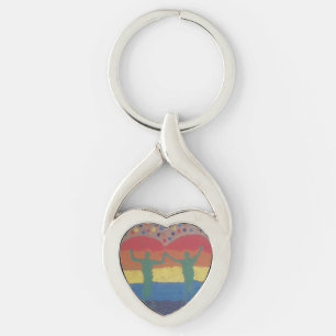 Dank Yeshaya hatten sie die Regenbogenhochzeit Schlüsselanhänger