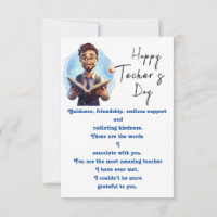 Dankbar an den Lehrer