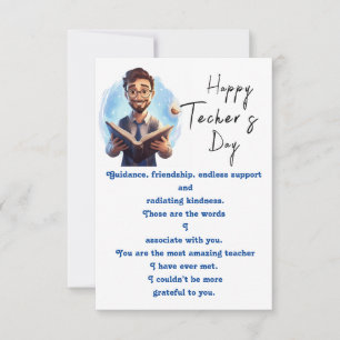 Dankbar an den Lehrer Karte