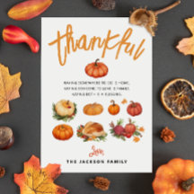 Dankbar Autumn Pumpkin Farmhouse Watercolor