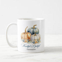 Dankbar Blue Orange Gold Pumpkins Kaffeetasse