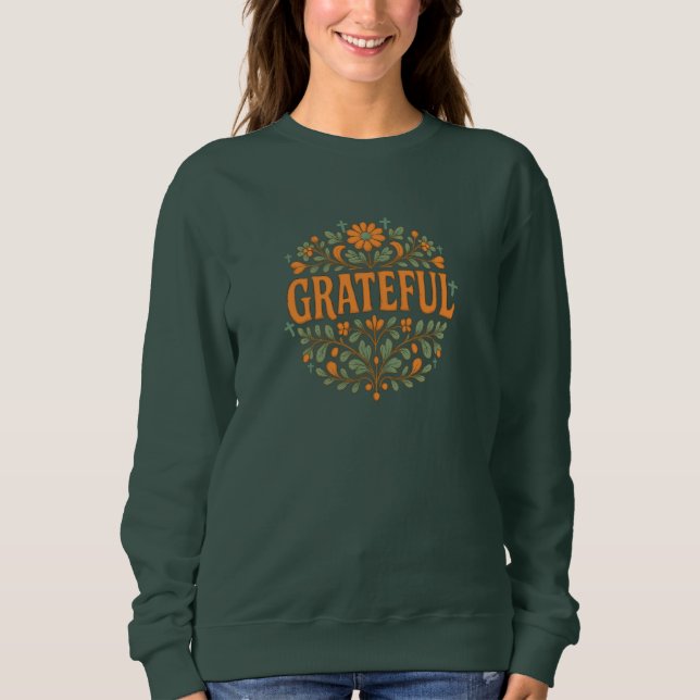 Dankbar - Christlich Sweatshirt (Vorderseite)