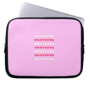 Dankbar, Dankbar, Dankbarkeitszitat, Rosa, Feierta Laptopschutzhülle