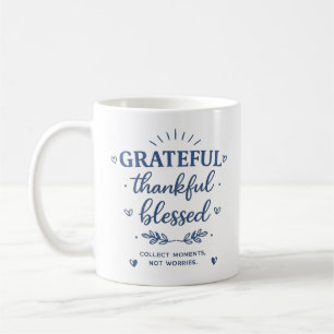Dankbar Dankbar Gesegnet Inspirierender Kaffeebech Kaffeetasse