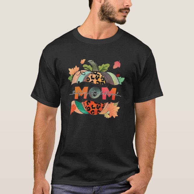 Dankbar Dankbar Gesegnet Leopard Kürbis Mama Als T-Shirt (Vorderseite)