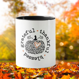 Dankbar Dankbar gesegnet Pumpkin Herz Kaffee Tasse