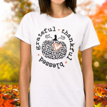 Dankbar Dankbar gesegnet Pumpkin Herz T - Shirt