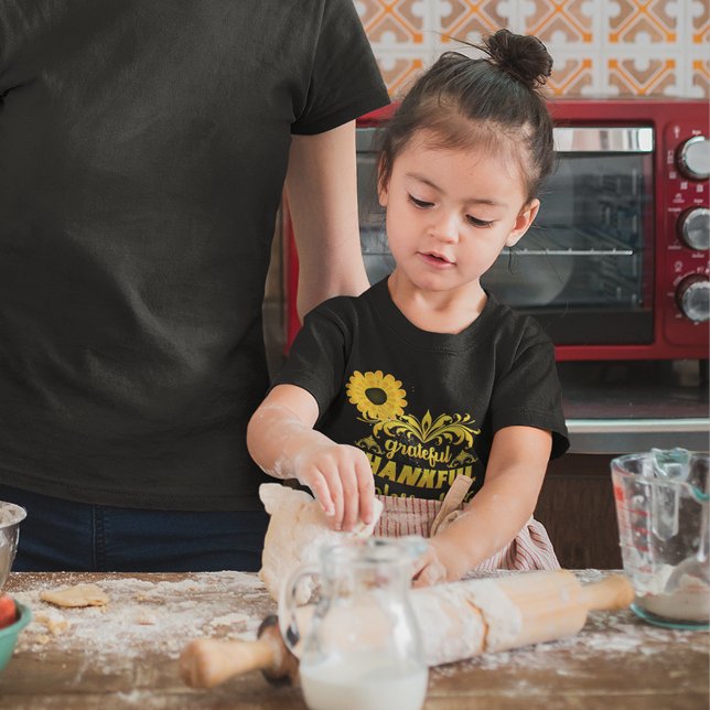 Dankbar, dankbar, gesegnet Sonnenblume Tri-Blend Shirt (Von Creator hochgeladen)