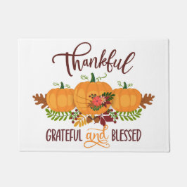 Dankbar, dankbar und gesegnet fußmatte