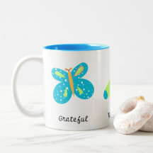 Dankbar, dass ich gesegnet bin - Blue Green Tasse