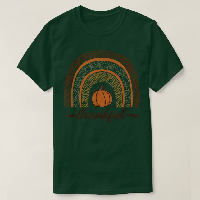 Dankbar, Erntedank, Frauenmädchen, Fall Pumpkin T-Shirt (Design vorne)