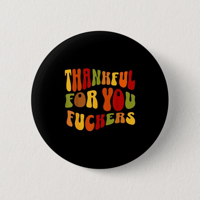 Dankbar Für Dich Forers Erntedankfest Glücklicher  Button (Vorderseite)