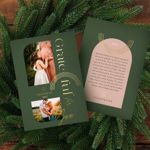 Dankbar für dich moderne geometrische Architektur  Folien Feiertagskarte