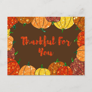 Dankbar für dich Thanksgiving-Grußkarte Postkarte
