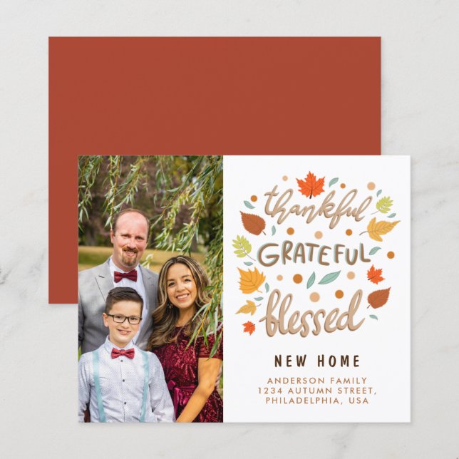 Dankbar für die gesegnete neue Zuhause-Ankündigung (Vorne/Hinten)